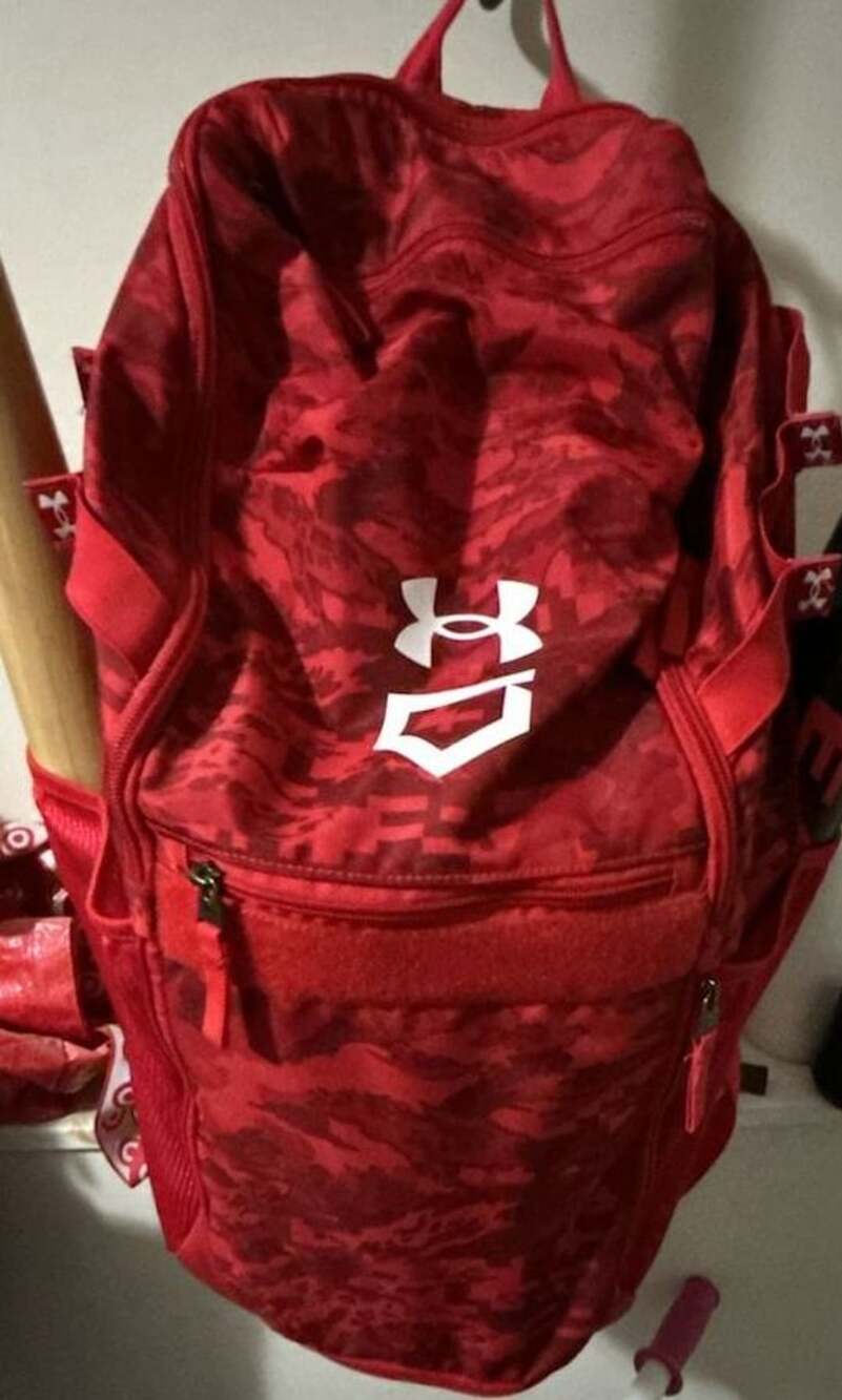 Under Armour Red Digital Camo Player Baseball Softball Backpack